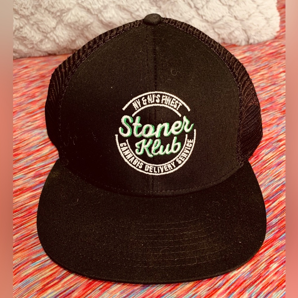 3/$10 Black Stoner Klub Trucker Hat - Snap Back OSFA